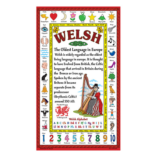 0353 - Welsh Language Tea Towel