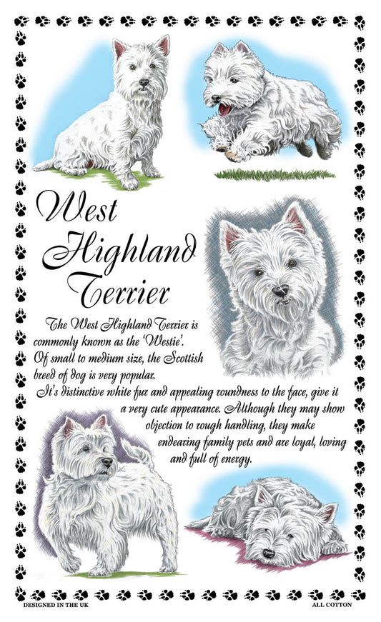 0390 - West Highland Terrier Tea Towel