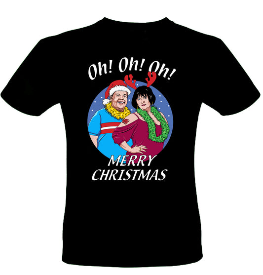 0135 - Oh Oh Oh Xmas T-Shirt (Black)