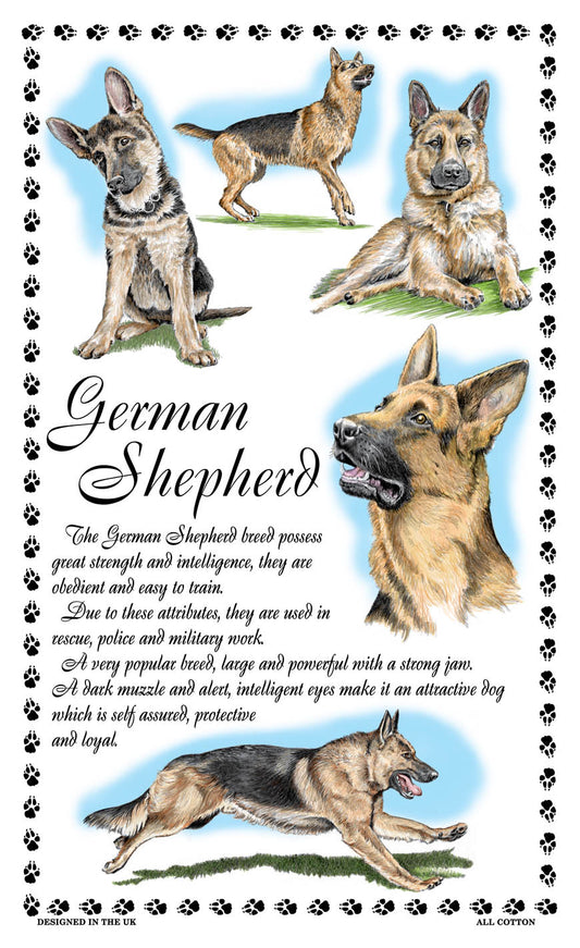 0380 - German Shepherd Tea Towel